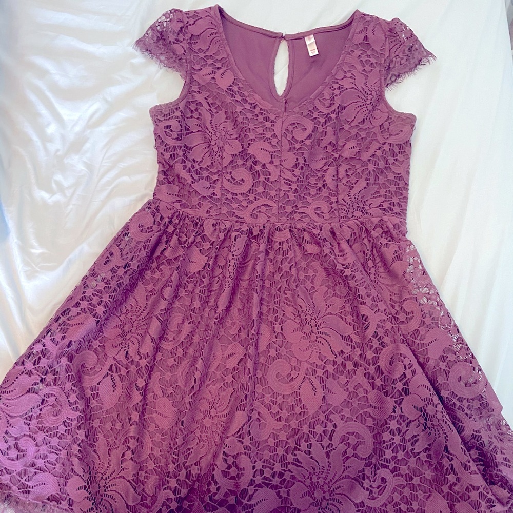 Purple Lacy Event Dress